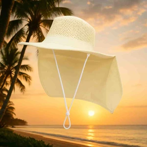 Ense Korumalı Fötr Şapka Yazlık Şapka Fötör Fötür Fötr Şapka Plaj Park Bahçe