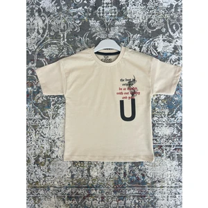 Erkek Çocuk Baskılı %100 Pamuk Yazlık Tişört | Rahat Kalıp Kısa Kollu Çocuk T-Shirt