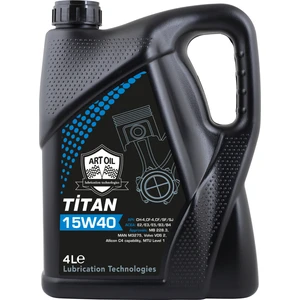 Art Oil Titan 15W40 Benzin&dizel&lpg'li Tüm Araçlar Için Motor Yağı (2025 Üretim) (4 Litre)