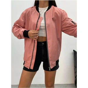 Unisex Siyah Oversize Bomber Ceket