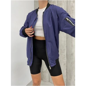 Unisex Siyah Oversize Bomber Ceket