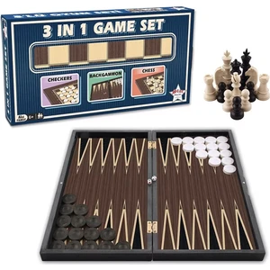 Star 3'ü 1 Arada Oyun Seti Tavla - Satranç - Dama