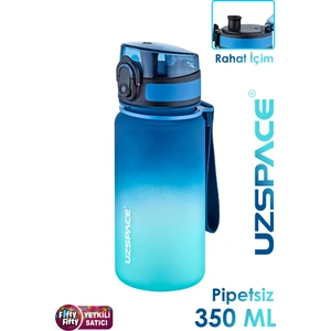 350 ml Pipetsiz Çift Renk Softtouch Tritan Çocuk Su Matarası -FFCOL350MLUZS