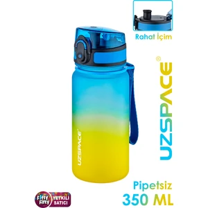 350 ml Pipetsiz Çift Renk Softtouch Tritan Çocuk Su Matarası -FFCOL350MLUZS