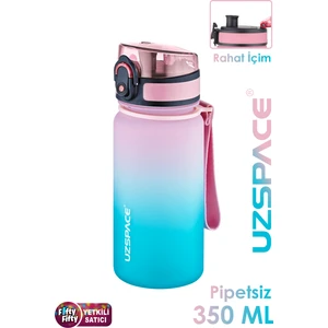 350 ml Pipetsiz Çift Renk Softtouch Tritan Çocuk Su Matarası -FFCOL350MLUZS