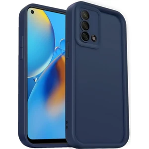 M.TK Moveteck Oppo A74 Kılıf Yumuşak Lansman Silikon Kamera Korumalı Çıkıntılı 3D Kalın Kenarlı Coffe Kapak