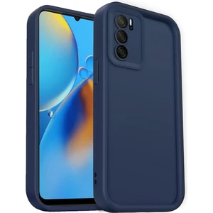 M.TK Moveteck Oppo A16 Kılıf Yumuşak Lansman Silikon Kamera Korumalı Çıkıntılı 3D Kalın Kenarlı Coffe Kapak