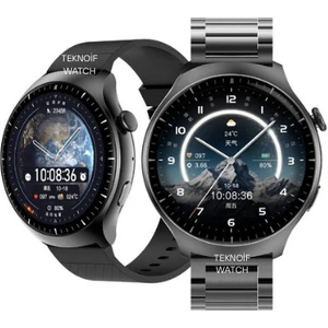 Teknoif Teknoloji Watch 4 Pro Klasik Akıllı Saat Apple iPhone ve Android Tüm Telefonlara Uyumlu