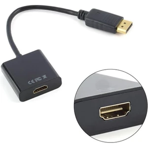 5645 Dijital Displayport To HDMI Görüntü Çevirici Aparat Siyah Displayport Çıkışlı Bilgisayarların Görüntüsünü HDMI Girişli Monitör, Projeksiyon Vb Görüntü Cihazlarına Aktarır, Çevirir.