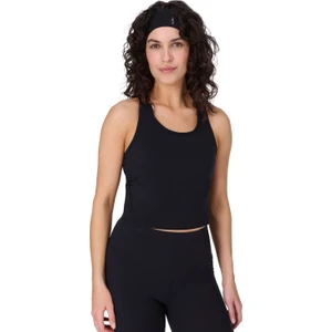 Sweaty Betty Power Medium Impact Crop Gym Kadın Siyah Fitness Bra