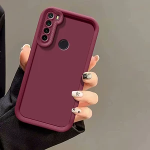 M.TK Moveteck Xiaomi Redmi Note 8 Kılıf Yumuşak Lansman Silikon Kamera Korumalı Çıkıntılı 3D Kalın Kenarlı Coffe Kapak