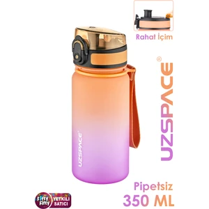 350 ml Pipetsiz Çift Renk Softtouch Tritan Çocuk Su Matarası -FFCOL350MLUZS