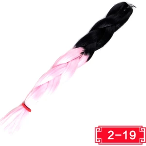 X-Pression Afrika Örgüsü ve Rasta Için Sentetik Saç 165 GR SİYAH - ŞEKER PEMBESİ 
