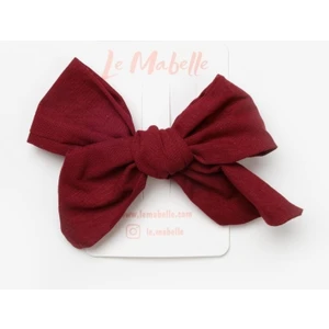 Bordo  Fiyonk Kız Çocuk Klips Toka