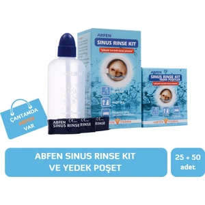 Abfen Farma Sinus Rinse Burun Yıkama Kiti ve Yedek Poşetleri 25 + 50 Adet