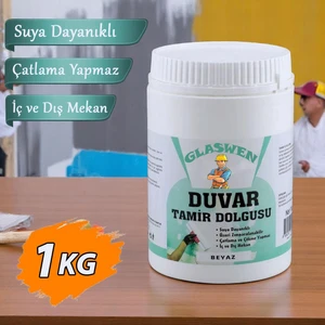 (1 Kg) Duvar Tamir Dolgusu  Macunu Zemin Alçı Sıva Giderici Derin Boşluk Doldurucu