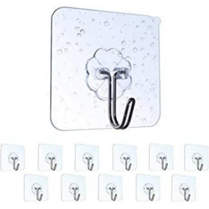 Askı Askılık 5 Adet Güçlü Şeffaf Duvar Askısı Askılığı Yapışkan Vantuz Kanca Mutfak Banyo Aksesuar