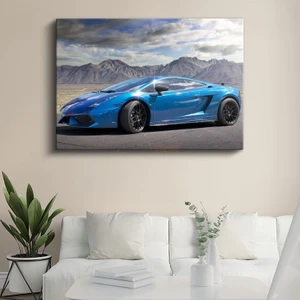 Mavi Lamborghini Gallardo - Gücün Estetiği Kanvas Tablo