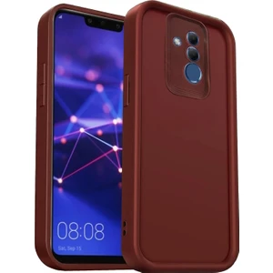 M.TK Moveteck Huawei Mate 20 Lite Kılıf Yumuşak Lansman Silikon Kamera Korumalı Çıkıntılı 3D Kalın Kenarlı Coffe Kapak