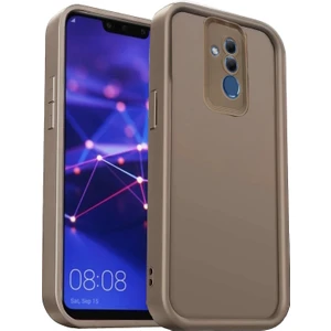 M.TK Moveteck Huawei Mate 20 Lite Kılıf Yumuşak Lansman Silikon Kamera Korumalı Çıkıntılı 3D Kalın Kenarlı Coffe Kapak