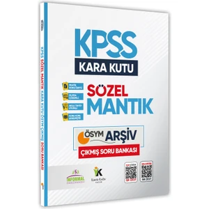 İnformal Yayınları KPSS  Sözel Mantığın Kara Kutusu Konu Özetli Dijital Çözümlü Sor Bankası