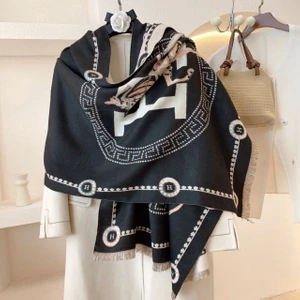 Kadın Retro Moda Mektup Eşarp Şal (Yurt Dışından)