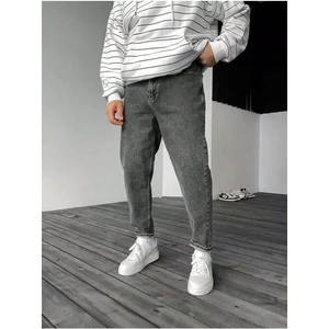 Erkek Boyfriend Fit Denim Jean Kot Pantolon