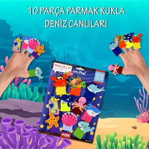 Deniz Canlıları 10 Parça Parmak Kukla Set T221