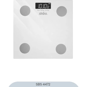 SBS-4472 Bluetooth Dijital Yağ Su Kas Vücut Kitle Endeksi Kilo Ölçer Tartı Baskül
