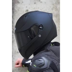 Strada Mat Siyah Kask ( Güneş Vizörlü )