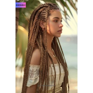 X-Pression Afrika Zenci Örgüsü ve Rasta İçin Sentetik Saç 165 GR KARAMEL #27