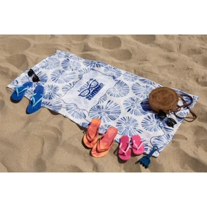 Hello Summer Deniz Temalı Lacivert Ince Plaj Örtüsü