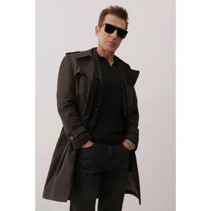 Ds Damat Regular Fit Siyah Apoletli Beli Kemerli Pardösü/Trenckot 1HF08ORT00013