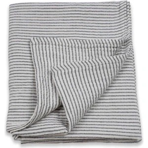 Naturel Battaniye 90 x 100 cm Füme Ince Çizgili