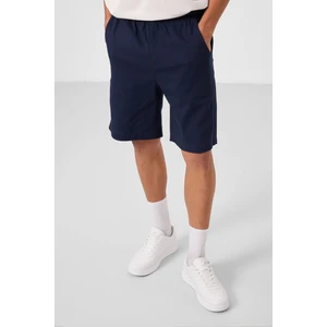 Tommy Life Lacivert Standart Fit Dokuma Hafif Esnek Chino Erkek Şort - 81293