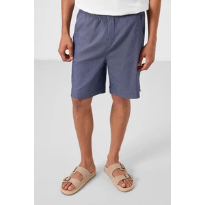 Tommy Life Kot Lacivert Standart Fit Dokuma Hafif Esnek Chino Erkek Şort - 81293