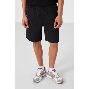 Tommy Life Siyah Standart Fit Dokuma Hafif Esnek Chino Erkek Şort - 81293