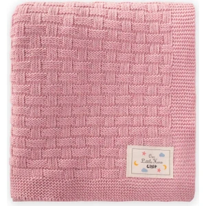 Roma Desen Triko Battaniye 80X100CM Pembe