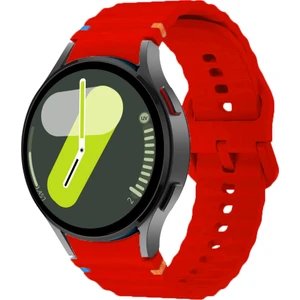 Samsung Galaxy Watch 4 5 6 7 Fe 40 40 44 Classic 42 43 46 47 mm Kordon Dekoratif Örgü Çizgili Spor Silikon Kayış