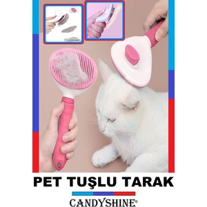 Kedi Köpek Tüy Toplayıcı Tarak Evcil Hayvan Tüy Toplayıcı Fırçası Otomatik Temizlenen Tuşlu Fırça