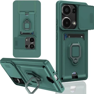 M.TK Moveteck Xiaomi Redmi Note 14S Kılıf Kamera Korumalı Sürgülü Yüzüklü Standlı Kartvizit Ip Askılı Zuma Silikon