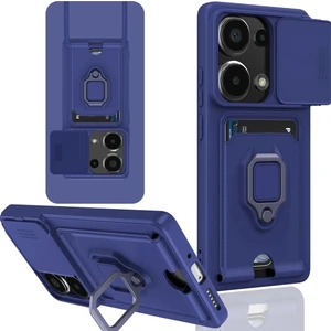 M.TK Moveteck Xiaomi Redmi Note 14S Kılıf Kamera Korumalı Sürgülü Yüzüklü Standlı Kartvizit Ip Askılı Zuma Silikon
