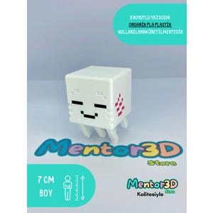 Minecraft Mutlu Ghast Oyuncak Figür - Minecraft Yeni Güncelleme + Derem Düdüğü Hediyeli