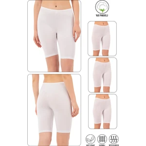 Özkan Underwear Özkan 0413 3'lü Paket Kadın %95 Pamuklu Likralı Süprem Kumaş Esnek Rahat Yumuşak Diz Üstü Toparlayıcı Yüksek Bel Kısa Tayt