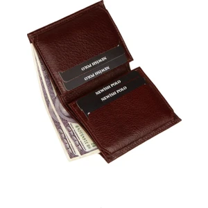 Erkek  Deri Cüzdan ve Kartlık – NEWPOLO106- Kahverengi
