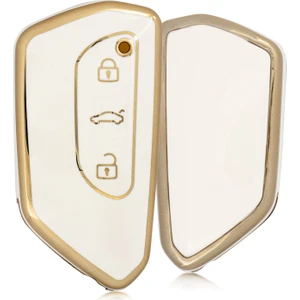 Golf8 3 Buton Smart Nano Anahtar Kılıfı Beyaz