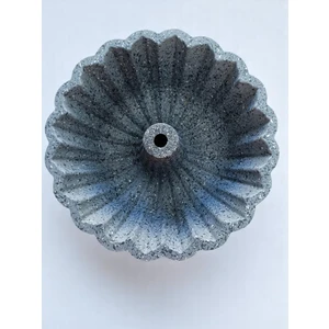 Döküm Kek Kalıbı Yuvarlak Hanımeli Dilimli 28 cm Antrasit Renk