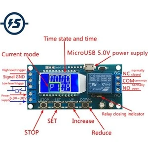 Dijital LCD Ekran Zaman Geciktirme Röle Modülü XY-LJ02