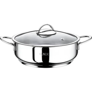 2038-SL 2 Parça Paslanmaz Çelik 26X10 cm 4,80 Litre Derin Tencere Sade