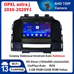 Opel Astra J 2010-2020 Yıl Uyumlu 7 Inç 2 GB Ram 32 GB Hafıza Multimedya Carplay Navigasyon